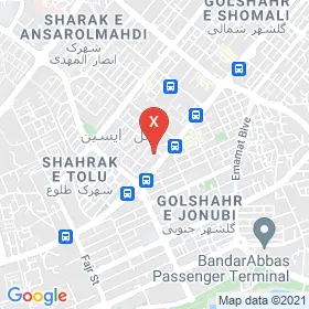 این نقشه، نشانی انیس صفرزاد (خیابان داروپخش) متخصص کاردرمانی در شهر بندر عباس است. در اینجا آماده پذیرایی، ویزیت، معاینه و ارایه خدمات به شما بیماران گرامی هستند.